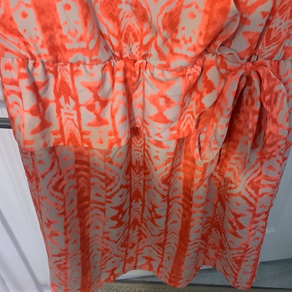 Orange and Beige dye look Mini Forever 21 Dress - Picture 3 of 7